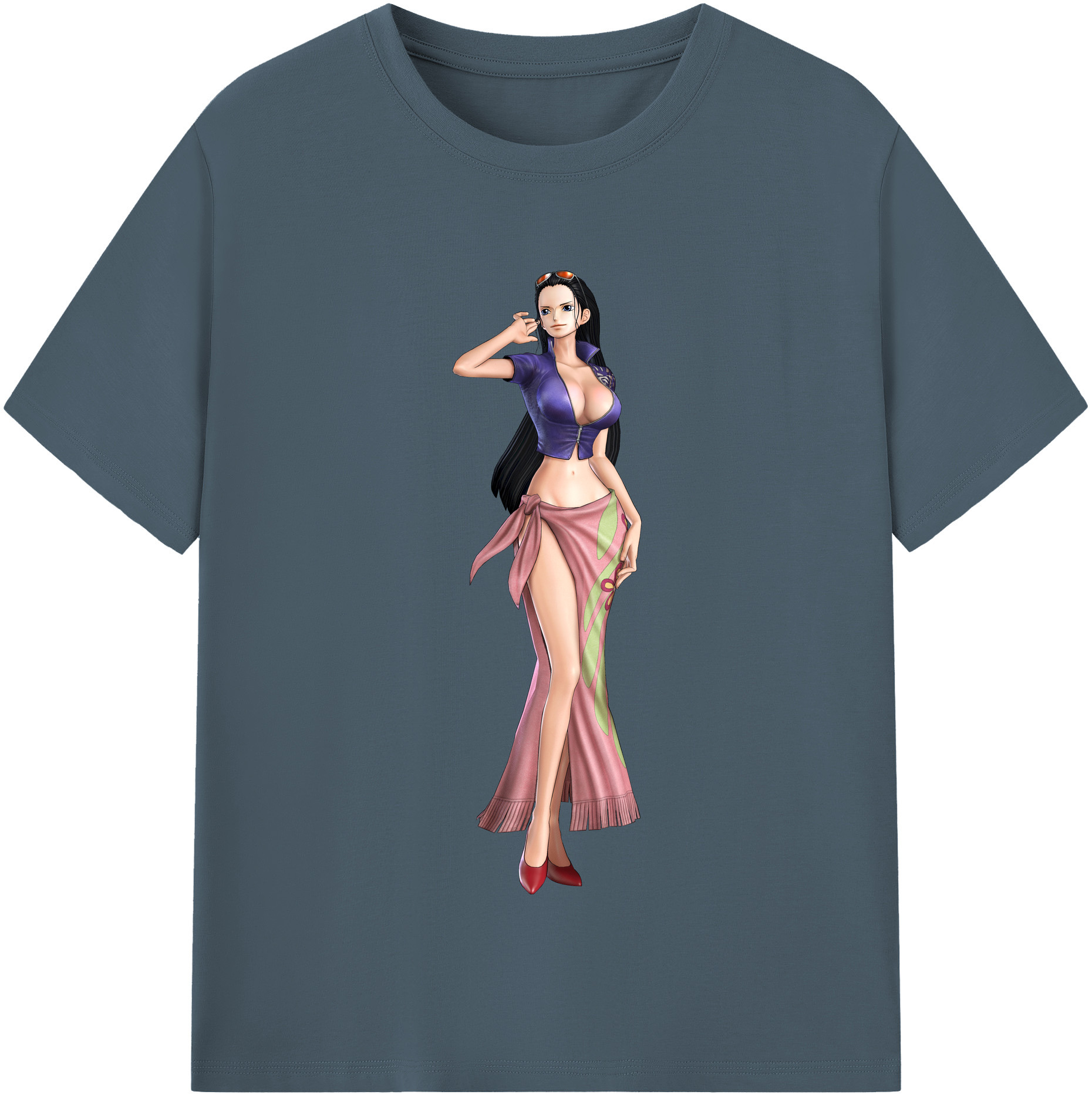 ワンピース ニコ・ロビン ONE PIECE Nico Robin 綿100％半袖Tシャツ（フロントプリント）